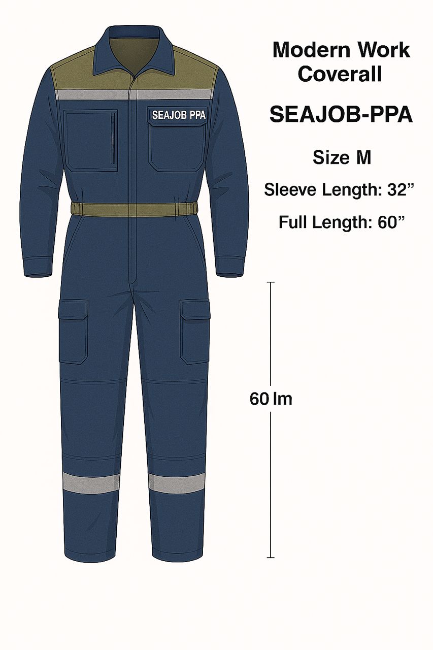 لباس کار یکسره مهندسی مدل SEAJOB-PPA سرمه ای