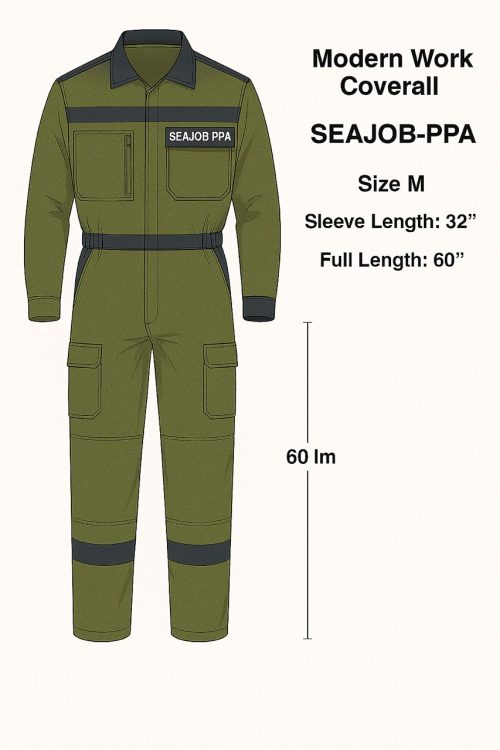 لباس کار یکسره مهندسی مدل SEAJOB-PPA سبز 2