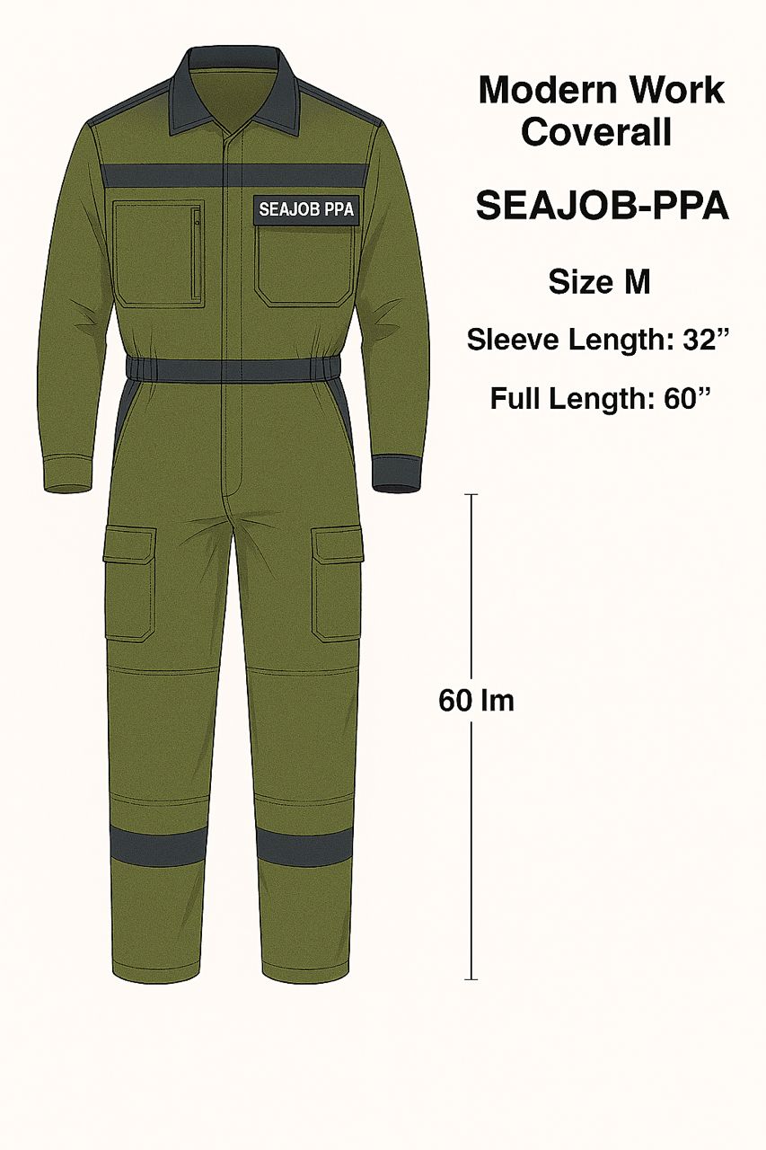 لباس کار یکسره مهندسی مدل SEAJOB-PPA سبز 2